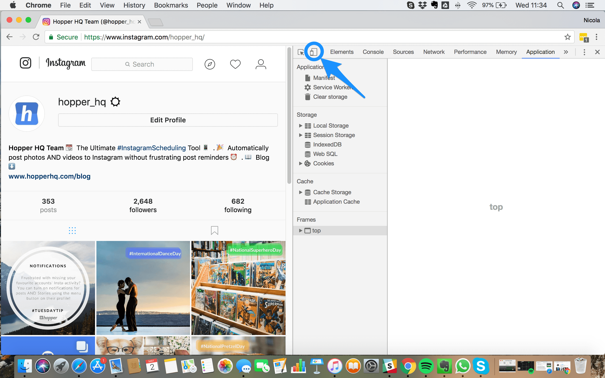 post pictures for mac to instagram